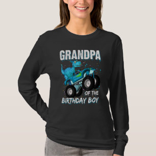 Opa van de verjaardag Boy Trex Dinosaurus Monster T-shirt