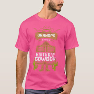 Opa van de verjaardag cowboy Western Rodeo Bday T-shirt