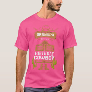 Opa van de verjaardag cowboy Western Rodeo Bday T-shirt