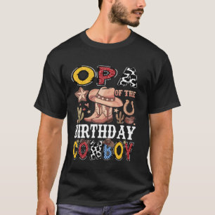 Opa van de verjaardag cowboy western rodeo Opa T-shirt