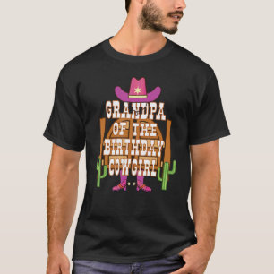 Opa van de verjaardag Cowgirl Kids Rodeo Party B T-shirt
