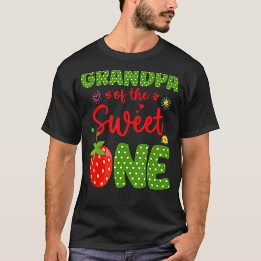 Opa van de Verjaardag Een Aardbei 1e Fruit T-shirt (Voorkant)