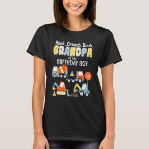 Opa van de verjaardag jongen bouw vrachtwagen slec t-shirt