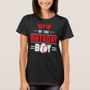 OPA van de verjaardag jongen honkbal thema familie T-shirt