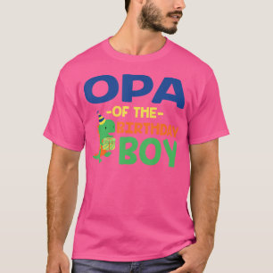 Opa van de verjaardag voor Boy Saurus Rex Dinosaur T-shirt
