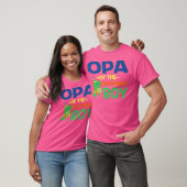 Opa van de verjaardag voor Boy Saurus Rex Dinosaur T-shirt (Unisex)