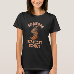 Opa van de verjaardags cowboy western getinte verj t-shirt