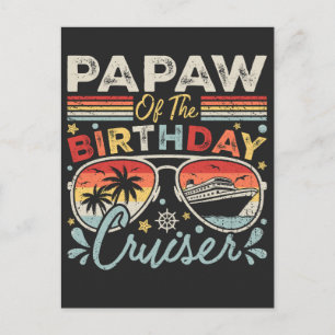 Opa van de verjaardags-cruise-vakantie briefkaart