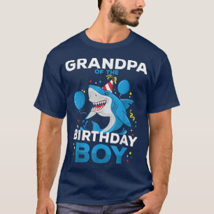 Opa van de verjaardags Shark Ocean Matching F T-shirt