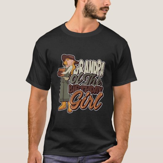 Opa van de verjaardagsboer thema t-shirt (Voorkant)