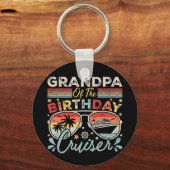 Opa van de verjaardagscruiser Vacation Circle Sleutelhanger (Voorkant)