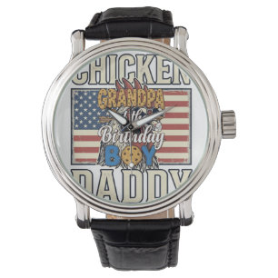 Opa van de Verjaardagsjongen Koek Melk Shirt Desi Horloge