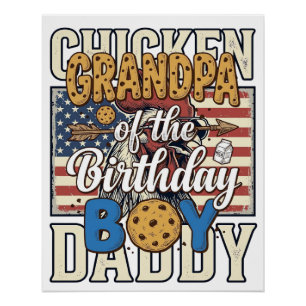 Opa van de Verjaardagsjongen Koek Melk Shirt Desi Perfect Poster