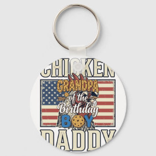 Opa van de verjarige jongen koekje melk shirt Desi Sleutelhanger