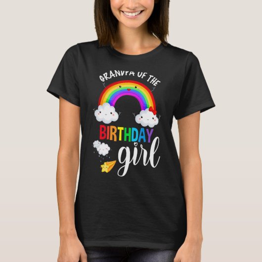 Opa van de vogelgriekse regenboog B-Day Matchin T-shirt (Voorkant)