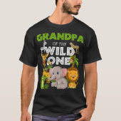 Opa van de wilde dierentuin Birthday Safari T-shirt (Voorkant)