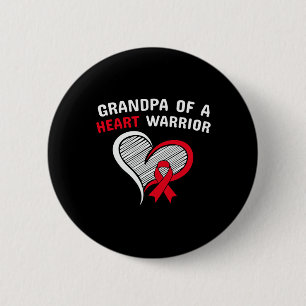 Opa van een hartkrijger CHD Disease Awareness C Ronde Button 5,7 Cm