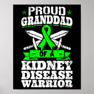 Opa van een Kidney Disease Warrior Awareness CKD Poster
