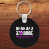 Opa van een krijger pancreas Paarse lint supp Sleutelhanger (Voorkant)