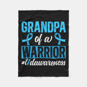 Opa van een T1D Diabetes Krijger Type 1 Diabetes Fleece Deken