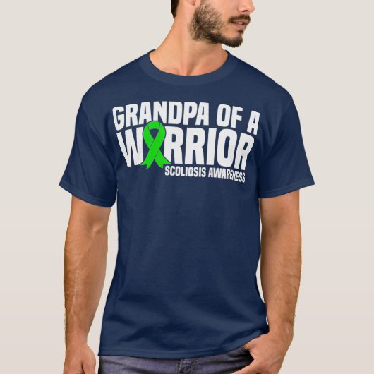 Opa van een Warrior Scoliosis Awareness T-shirt (Voorkant)