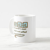 Opa van grootkinderen met cadeautjes koffiemok (Voorkant links)