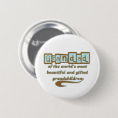 Opa van grootkinderen met cadeautjes ronde button 5,7 cm (Voorkant /achterkant)