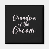 Opa van het bruidegom T-shirt bruiloftsteam van Gr Magneet (Voorkant)