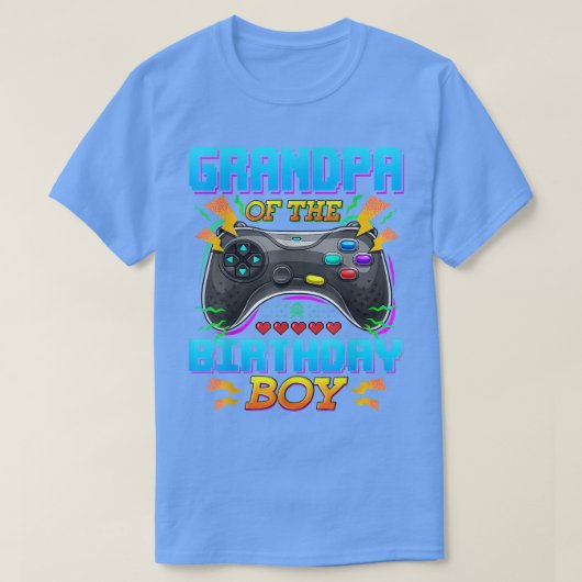 Opa van het gamerniveau van de 'Birthday Boy' ontg T-shirt (Design voorkant)
