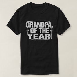 Opa van het Jaar Retro Vervaaide Ontwerp T-shirt