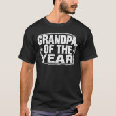 Opa van het Jaar Retro Vervaaide Ontwerp T-shirt (Voorkant)