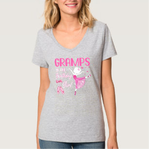 Opa van het jarige meisje Ballerina Ballet T-shirt