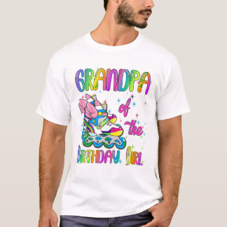 Opa van het jarige meisje t-shirt