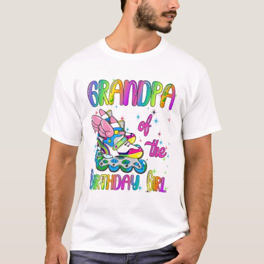 Opa van het jarige meisje t-shirt (Voorkant)