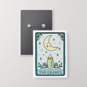 Opa van het Tarot Baby shower Button (Voorkant / Achterkant)