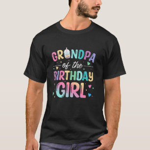 Opa van het verjaardagsmeisje Bubble Boba Tea Part T-shirt