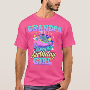 Opa van het verjaardagsmeisje Rolschaatsen Rollin T-shirt