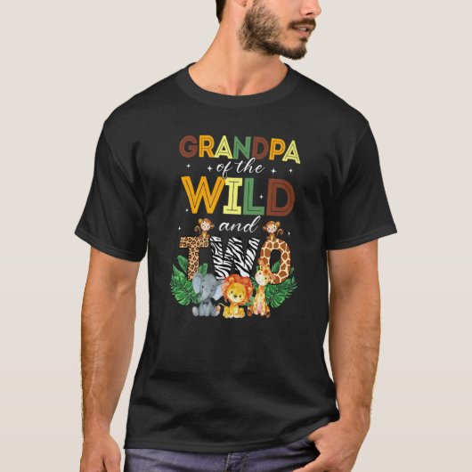 Opa van het wilde Oerwoud van de twee dierentuin B T-shirt (Voorkant)