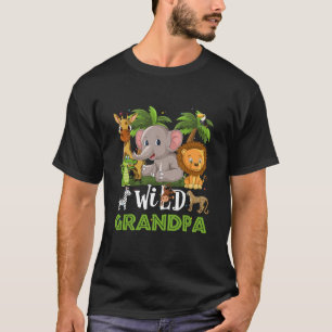 Opa van het Wilde Zoo Birthday Safari Oerwoud T-shirt