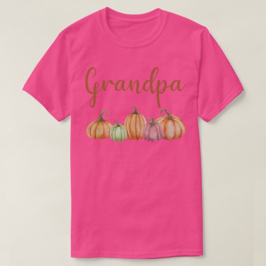 Opa van Little Pumpkin First Birthday Autumn Pu T-shirt (Design voorkant)