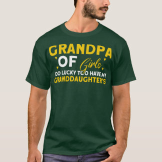 Opa van meisjes te Lucky opa-dochters T-shirt