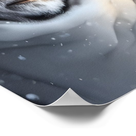 Opa van Sneeuw en Mist Portret Poster (Hoek)