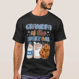 Opa van Sweet One koekjes en melk 1e verjaardag T-shirt