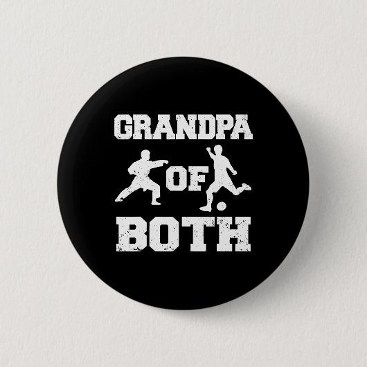 Opa van zowel grappig voetbal als karate opa ronde button 5,7 cm (Voorkant)