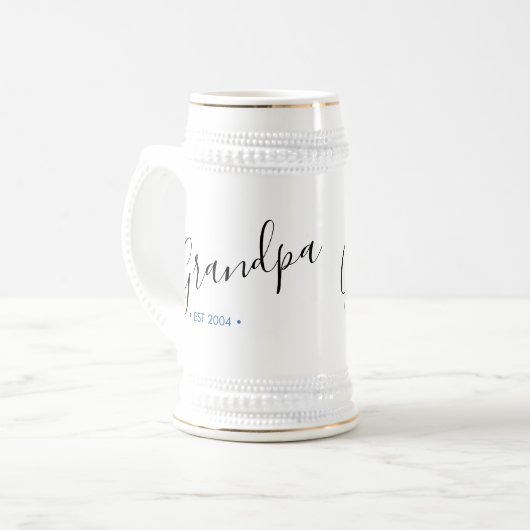 Opa Vast Jaar Gepersonaliseerd Bierpul (Voorkant links)