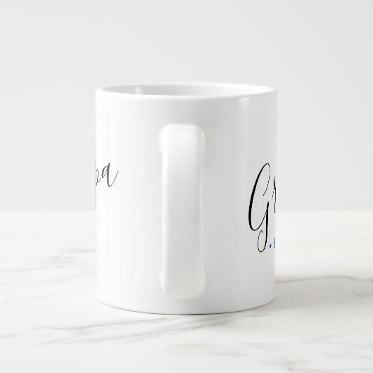 Opa Vast Jaar Gepersonaliseerd Grote Koffiekop (Achterkant)