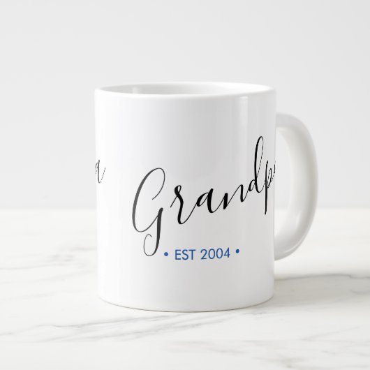 Opa Vast Jaar Gepersonaliseerd Grote Koffiekop (Voorkant rechts)