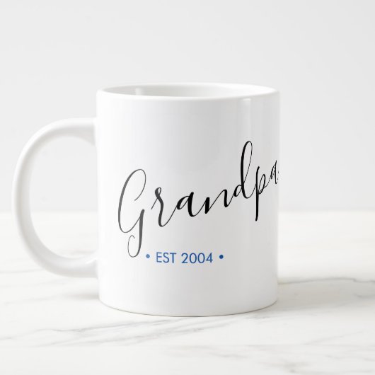 Opa Vast Jaar Gepersonaliseerd Grote Koffiekop (Links)