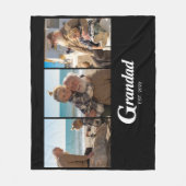 Opa Vastgestelde Script Black 3 Foto Fleece Deken (Voorkant)