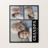 Opa Vastgestelde Vette Typografie Zwart 3 Foto Legpuzzel (Verticaal)